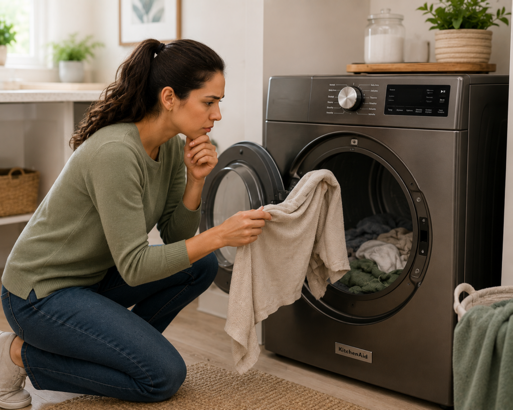kitchenaid dryer not drying clothes