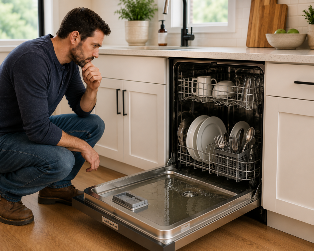 kitchenaid dishwasher not draining