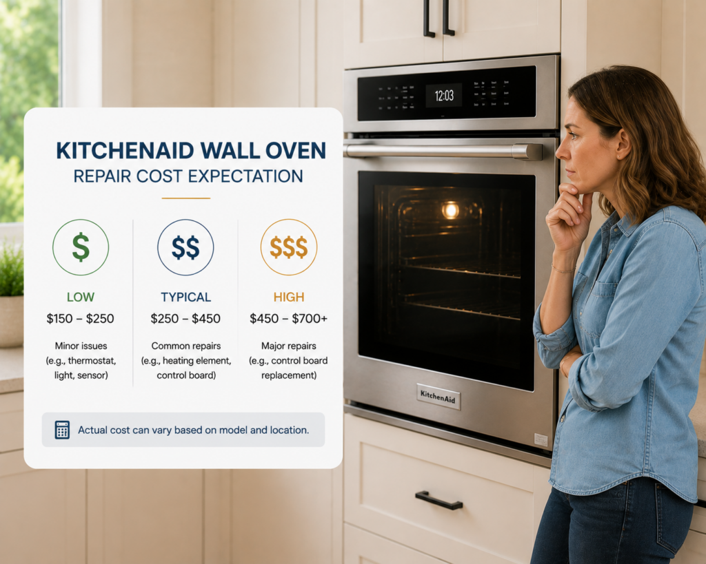 kitchenaid wall oven repair cost