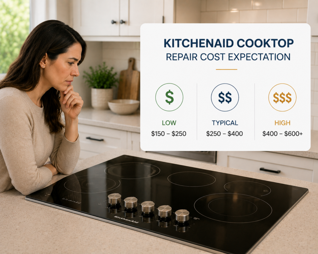 kitchenaid cooktop repair cost
