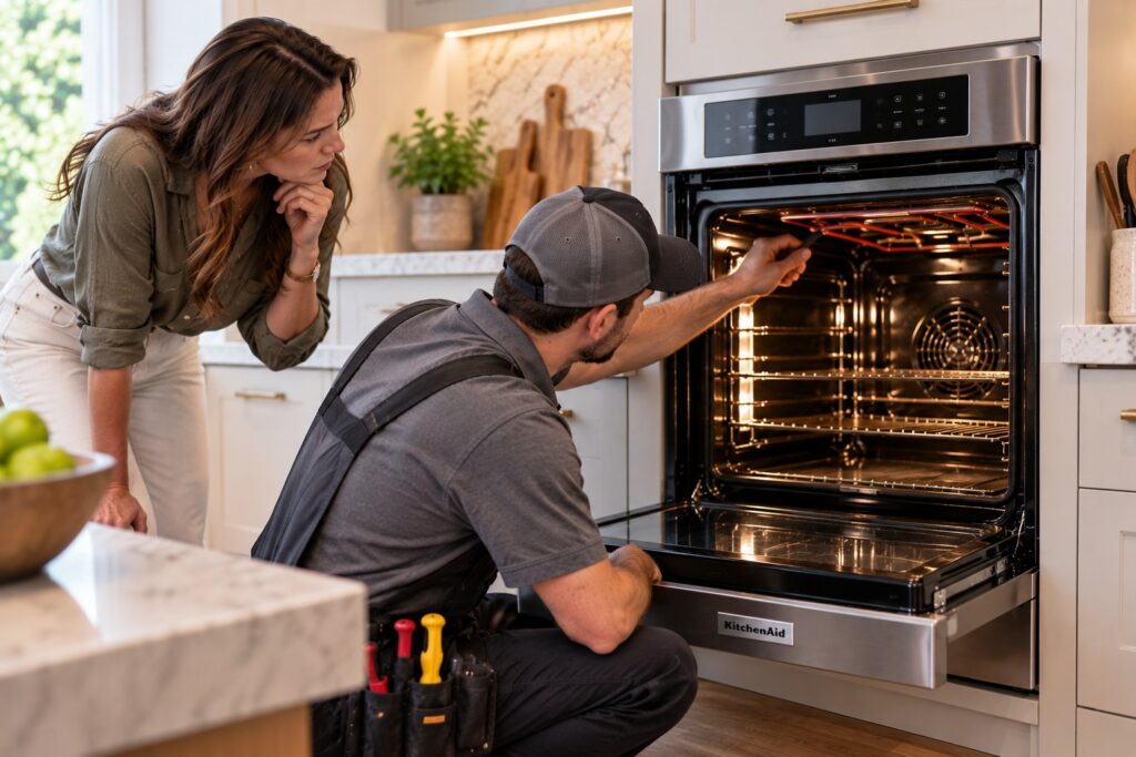 kitchenaid oven not heating
